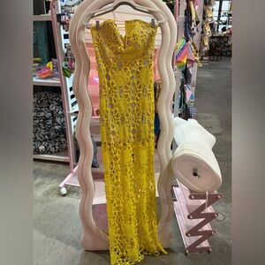 Sabo Skirt Yellow Strapless Maxi